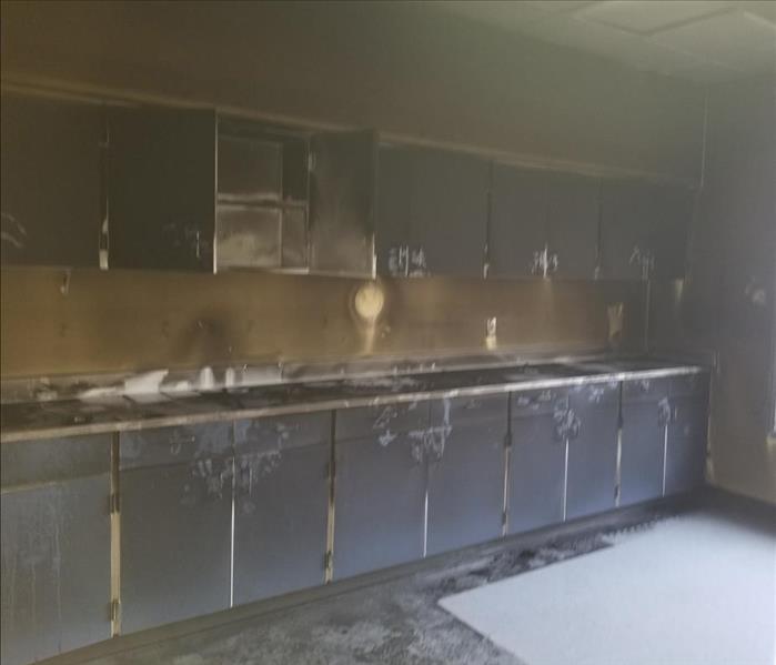 soot covering kitchen countertop and more